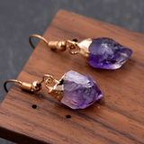 Kolczyki Amethyst Gold