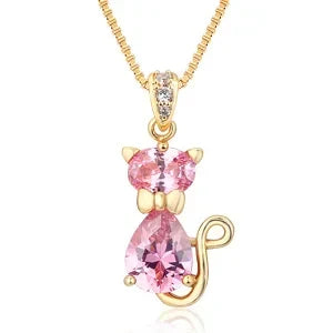 Naszyjnik z Wisiorkiem w Kształcie Kota
