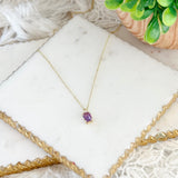 Naszyjnik Violetta z Amethystu Baguette