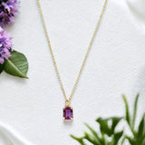Naszyjnik Violetta z Amethystu Baguette