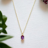 Naszyjnik Violetta z Amethystu Baguette