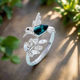 Regulowany Pierścień Hummingbird Sparkle z Diamentem z Cyrkonią