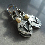 Vintage Tear Flower Earrings