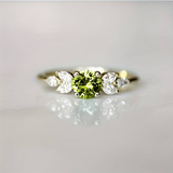 Vintage Zirconia Olive Ring