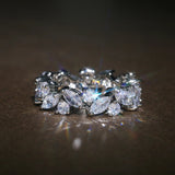 Vintage Marquise & Round Diamond Eternity Ring